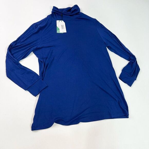Universal Standard Foundation Turtleneck Top Womens Large Blue Long Sleeve - Picture 1 of 11